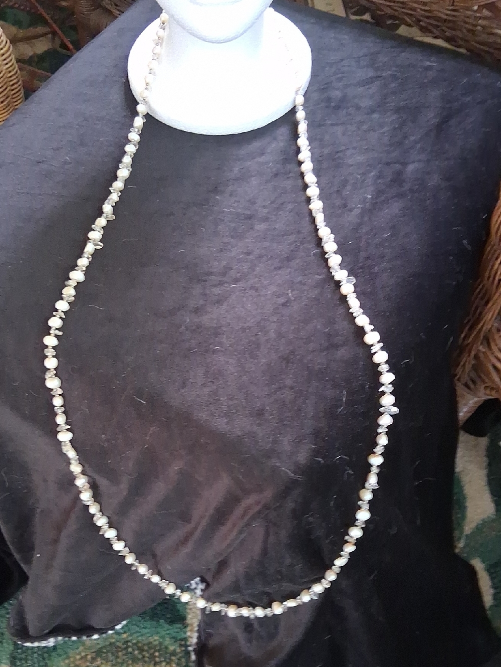 Delicate White Culture Pearl Bead Necklace